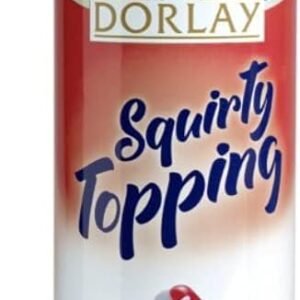 Dorlay Squirty Dessert Topping - Decorative Topping Based on Skimmed Milk and Vegetable Fat- UHT Sterilised 250gm
