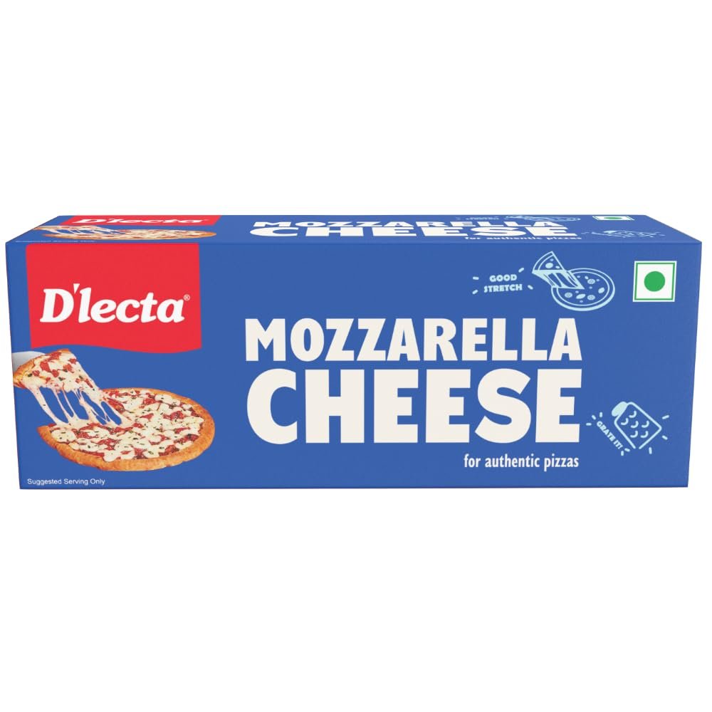 D'lecta 100% Mozzarella Cheese Block 200g – For Authentic, Stretchy Pizza