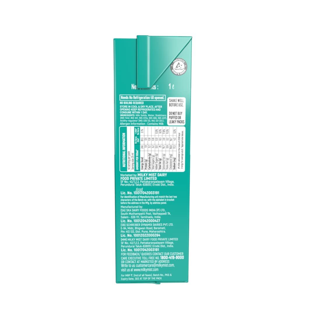 Milky Mist UHT Milk Cream Pouch, 1 L - Image 2