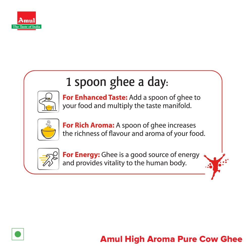 Amul High Aroma Cow Ghee, 500 ml Jar - Image 8