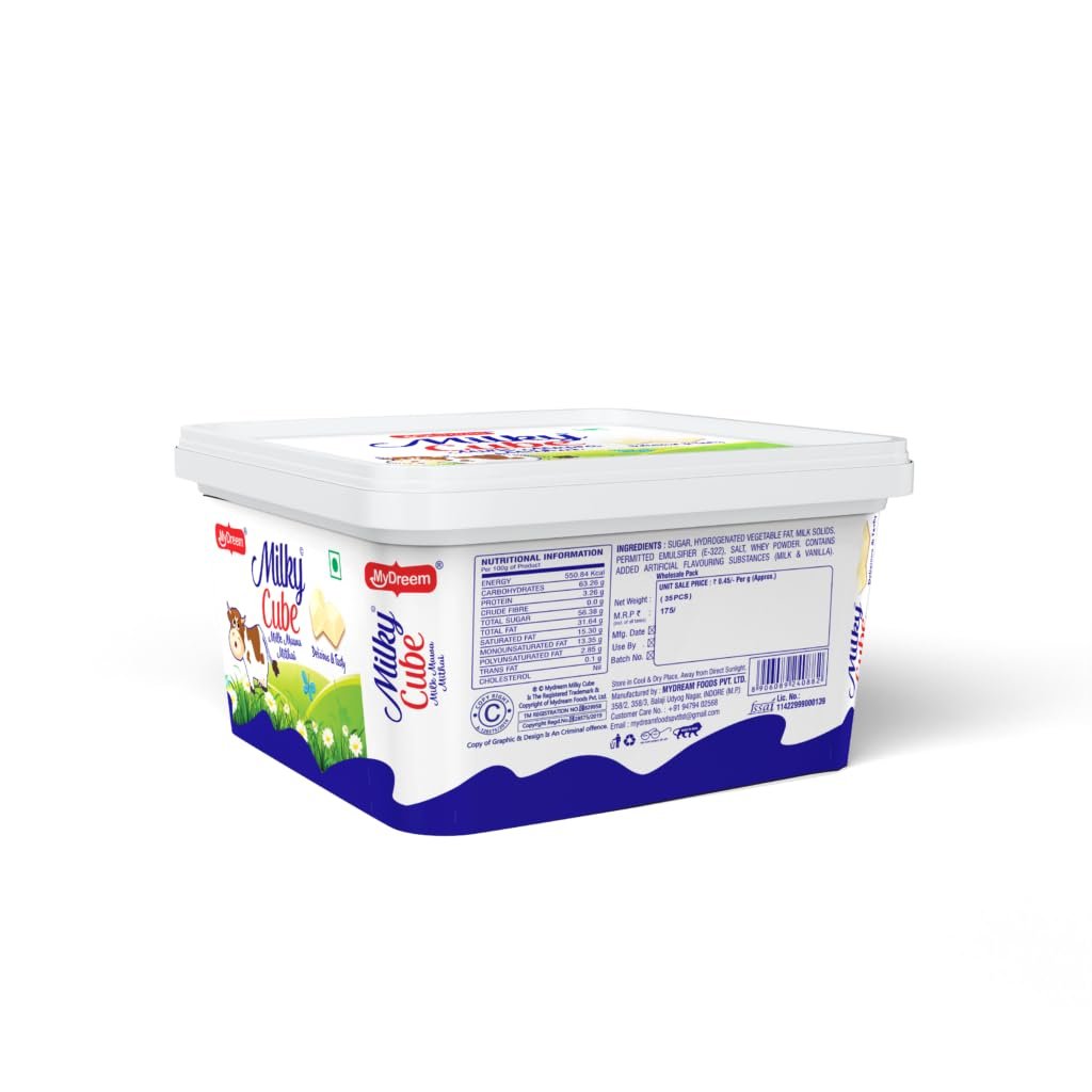 My Dreem Milky Cube Bar – 35 Pieces | Creamy Milk-Based Sweet Snack | Rich & Tasty Milk Bar for Kids & Adults - Image 4
