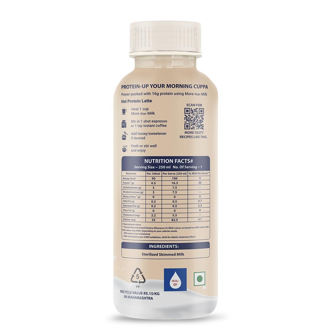 XLR8 More than Milk Ultra-Filtered High Protein Skimmed Cow’s Milk 250 ml, 2X Protein, Fat Free, No Preservatives (Pack of 3) - Image 8