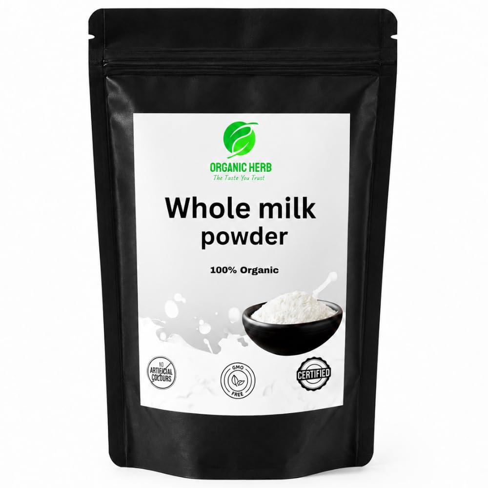 ORGANIC HERB Milk Powder – Pure & Natural | High Protein, Fat-Free Dairy Milk Powder | No Preservatives | Instant Mix for Tea & Coffee (1kg)