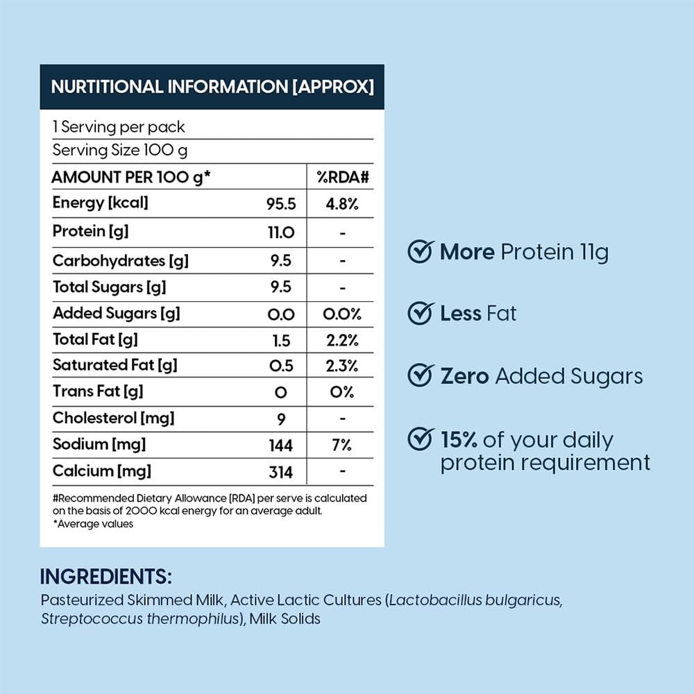 Milkymist Skyr High Protein Plain Yogurt, 225 gm - Image 2