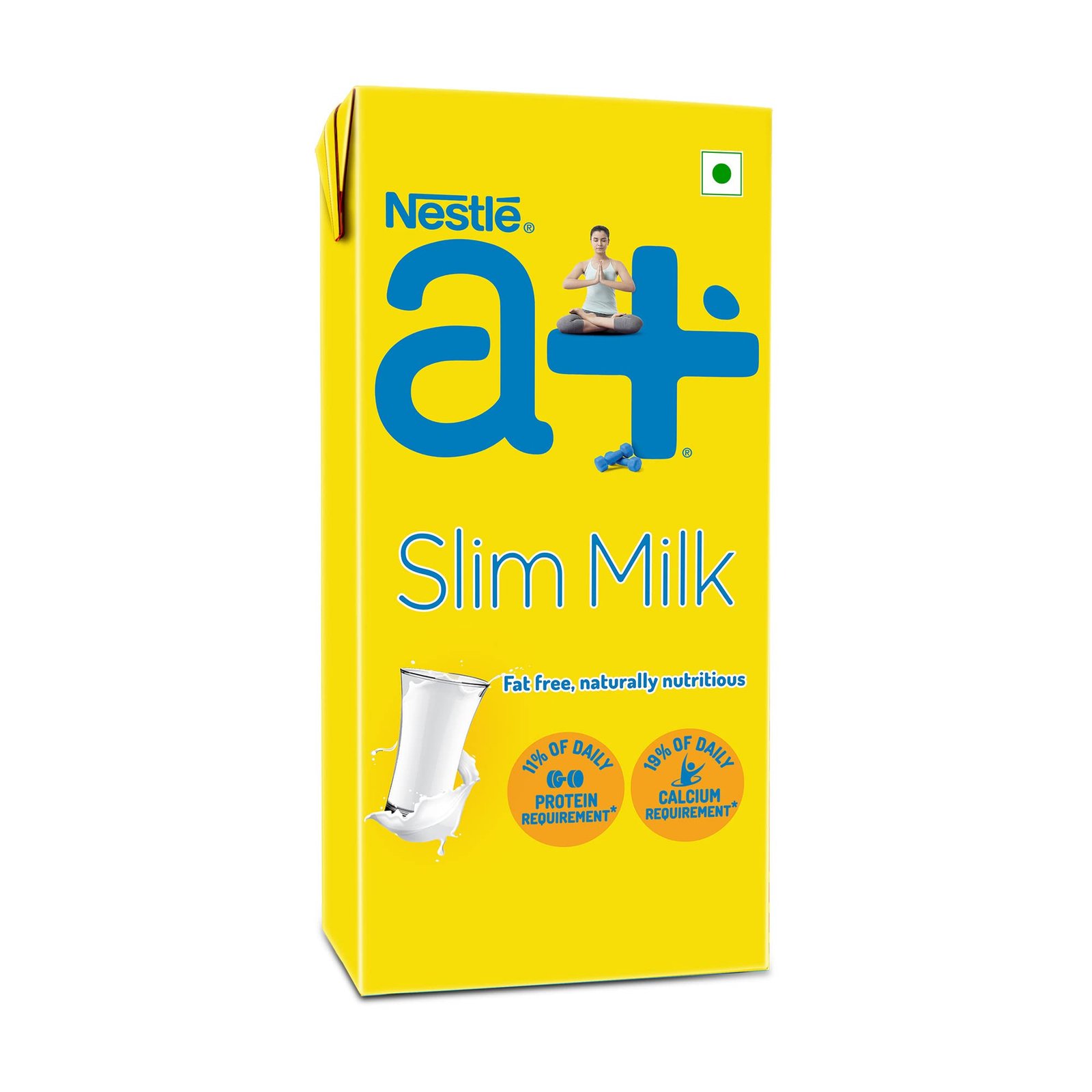 Nestlé a+ Slim Skimmed Milk, Tetra Pack, 1L