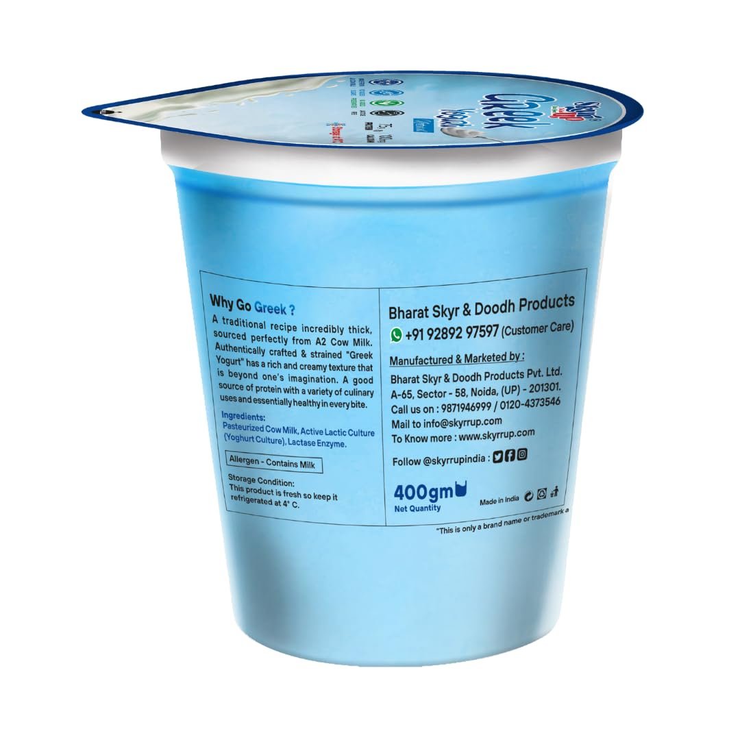 Skyrrup Original Greek Yogurt 400g | High Protein | Fat Free | No Added Sugar - Image 2