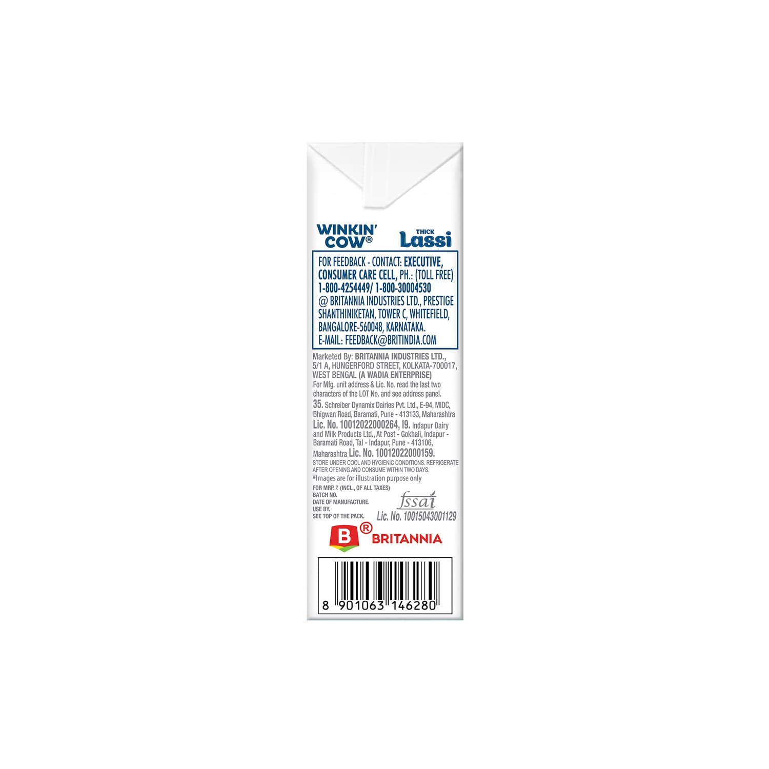 Britannia Winkin Cow Lassi - Classic, 180ml - Image 2