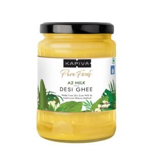 Kapiva Certified A2 Gir Cow Ghee 500ML | Traditional Vedic Bilona Method | Grassfed, Pure & Healthy | Curd-Churned | Premium Glass Bottle | Lab-Tested | Rich in Nutrition