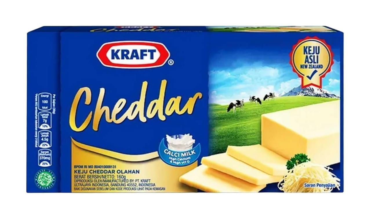 Krafts Processed Cheddar Cheese Block – Rich & Creamy Taste 4 x 250g (Imported) - Image 2