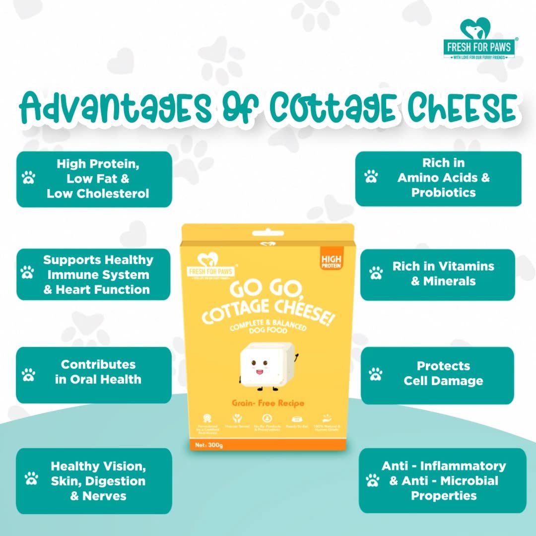 Fresh For Paws 100% Natural And Human Grade Go, Go, Cottage Cheese Fresh Wet Dog Food Ready To Eat | Complete And Balanced Meals For Dogs With Healthy Fats And High Protein | All Breed | 100 Gram Pack Of 2 - Image 5