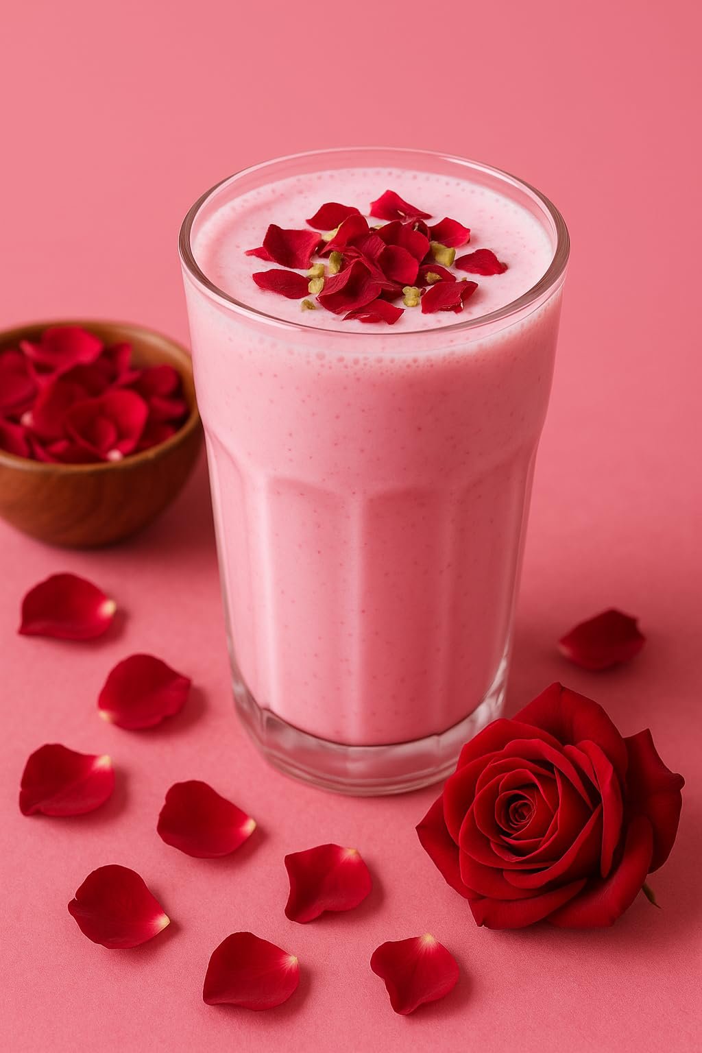 Tea Planet Rose Lassi Premix Powder – 1KG Bulk Pack | Traditional Sweet Yogurt Drink Mix with Soothing Gulab (Rose) Flavor | Instant Summer Beverage Base – Made with Yogurt Powder | Blend & Serve