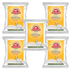 Gavyratan Pure and Natural A2 Desi Cow Skimmed Milk Powder for Tea Coffee (500g, Pack of 5)