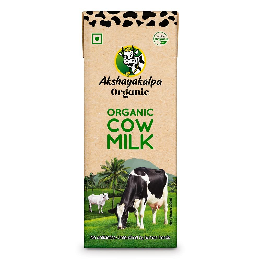 Akshayakalpa Organic Cow Milk (UHT) Pack of 16 (200ml) - Image 2