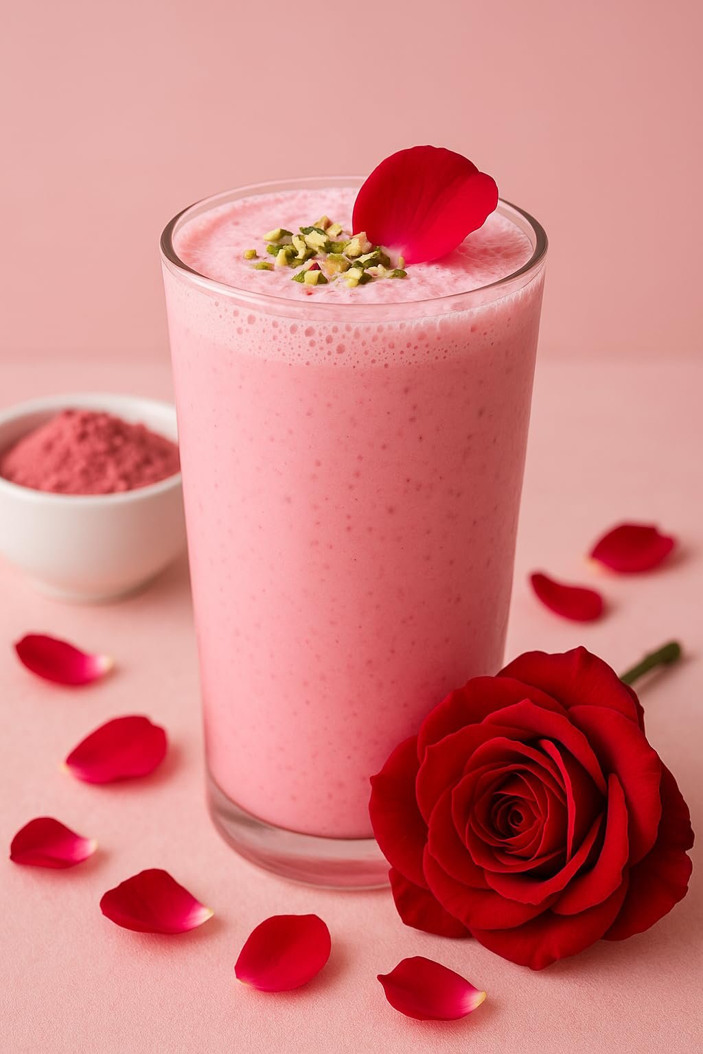 Tea Planet Rose Lassi Premix Powder – 1KG Bulk Pack | Traditional Sweet Yogurt Drink Mix with Soothing Gulab (Rose) Flavor | Instant Summer Beverage Base – Made with Yogurt Powder | Blend & Serve - Image 3
