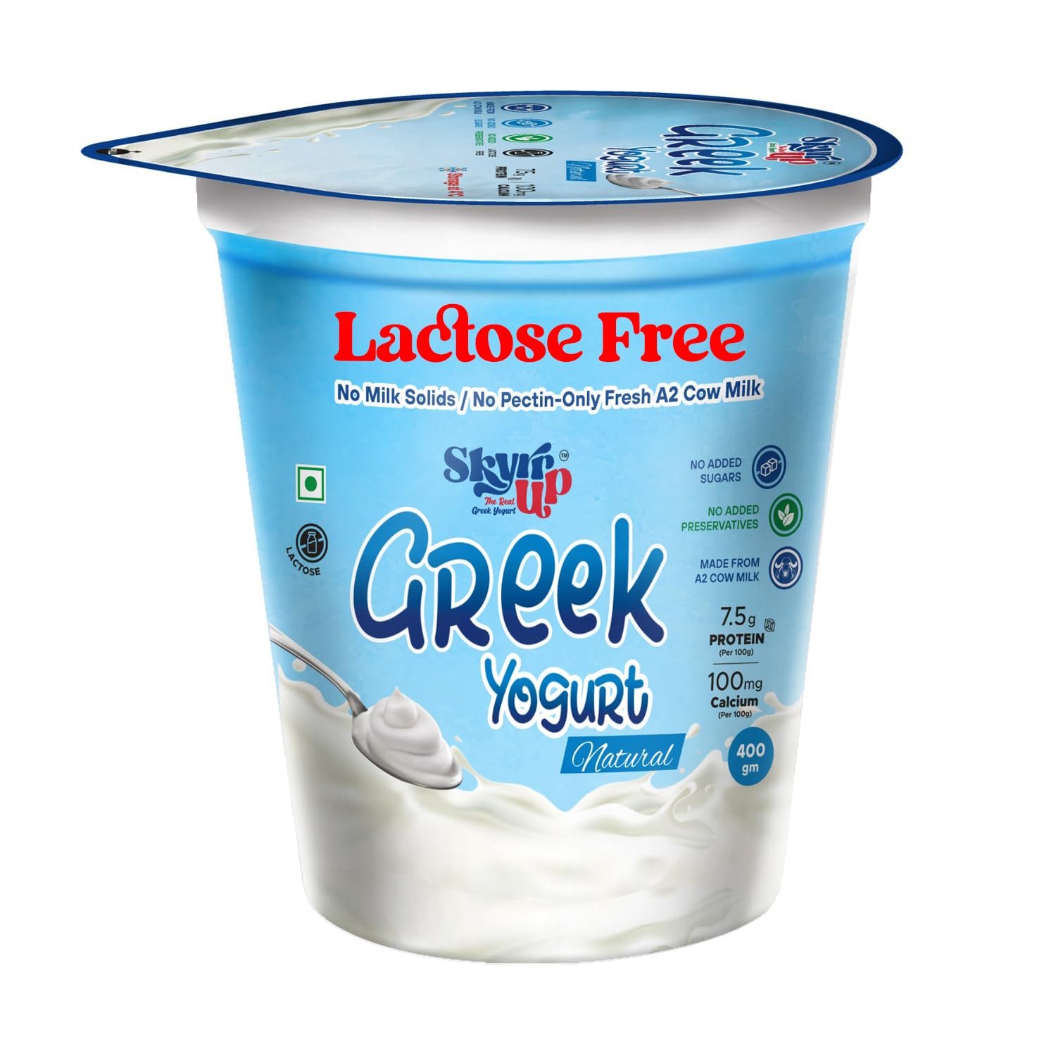 Skyrrup Original Greek Yogurt 400g | High Protein | Fat Free | No Added Sugar