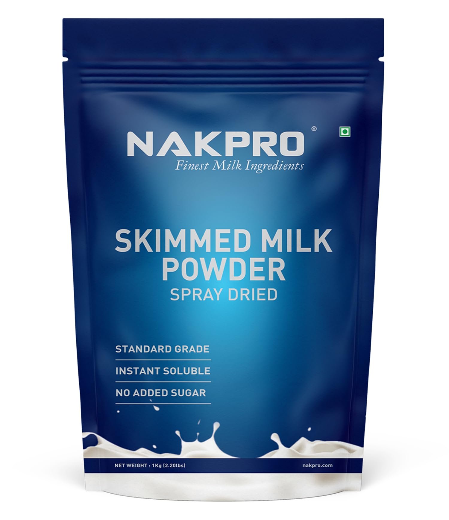 NAKPRO Skimmed Milk Powder, 1000g | Spray Dried | Made from Cow’s Milk | Suitable for Tea & Coffee | Tested by a NABL-Accredited Laboratory
