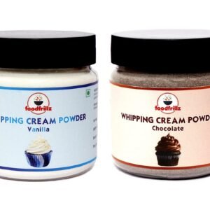 foodfrillz Whipping Cream Powder - All-Purpose Vanilla & Chocolate Flavour Combo (100g x 2)| Versatile for Desserts, Cakes, and Beverages | Creamy & Delicious for Every Occasion