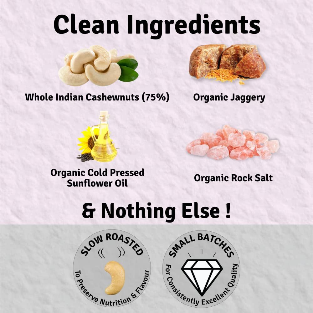 Jus' Amazin Creamy Cashew Butter – Salted Caramel (200g) | 17% Protein | Plant Based Nutrition | Zero Chemicals | Dairy Free | 100% Natural - Image 2