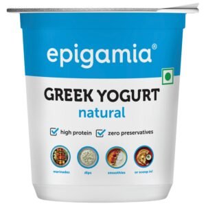 Epigamia Natural Greek Yogurt, 400 g |Zero Added Sugar | Zero Preservatives | Low Fat, high Protein