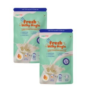 VeganDay Milky Magic (makes 1L plant milk with Patented Tech) | Smells & Tastes like Cow's Milk | Fresh, Unsweetened & Plant-Based | Dairy-free, Lactose-free | Zero Added Sugar, Zero Cholesterol, Zero Preservatives | Fortified with Vitamins B12 & D | Diab