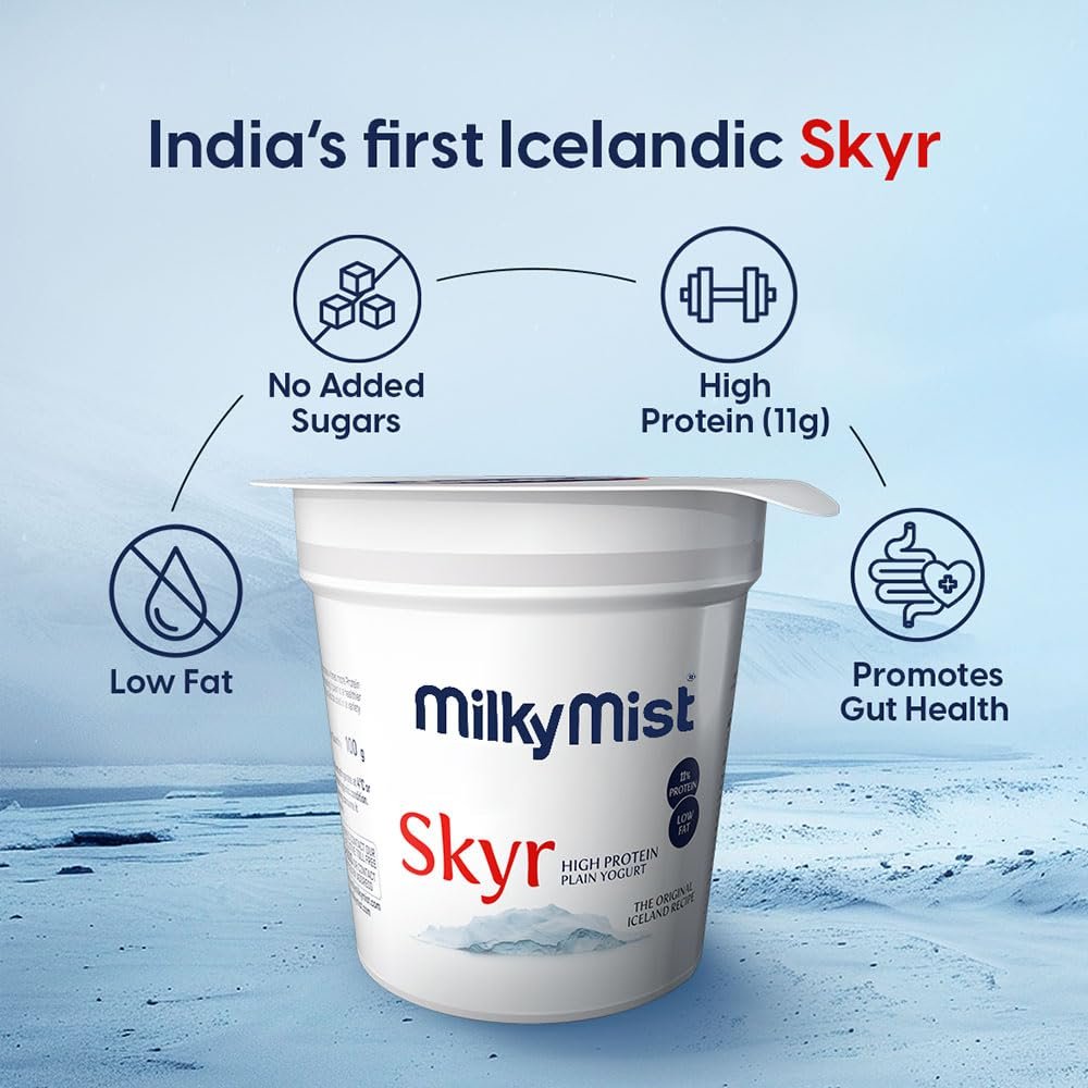 Milkymist Skyr High Protein Plain Yogurt, 225 gm - Image 4