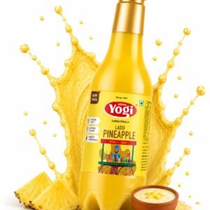 SHREE YOGI SARBATWALA Pineapple Lassi Flavour Syrup 750ml – Aromatic Pineapple Syrup for Lassi, Milkshakes, Ice Cream & Ice Gola | Refreshing Summer Drink | Natural Ingredients | Makes 25 Glasses