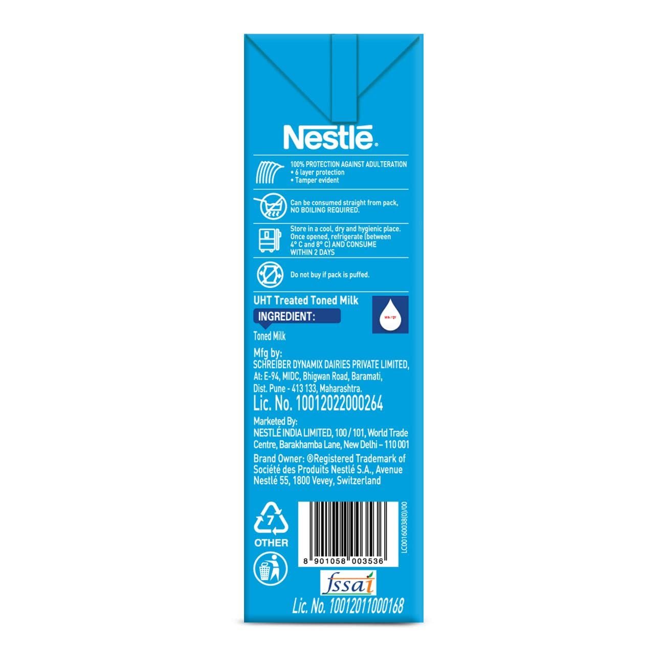 Nestlé a+ Toned Milk, Tetra Pack, 1Ltr. - Image 3