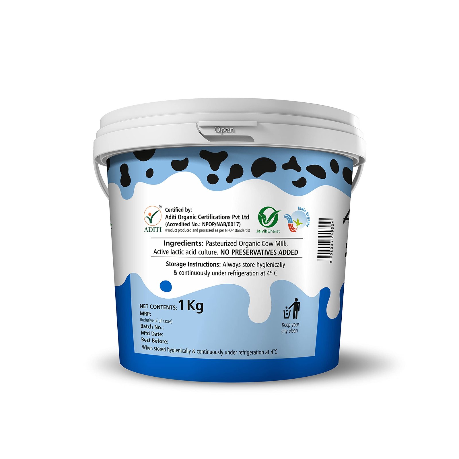 Akshayakalpa-Artisanal Organic Set Curd, 1KG - Tub. - Image 3