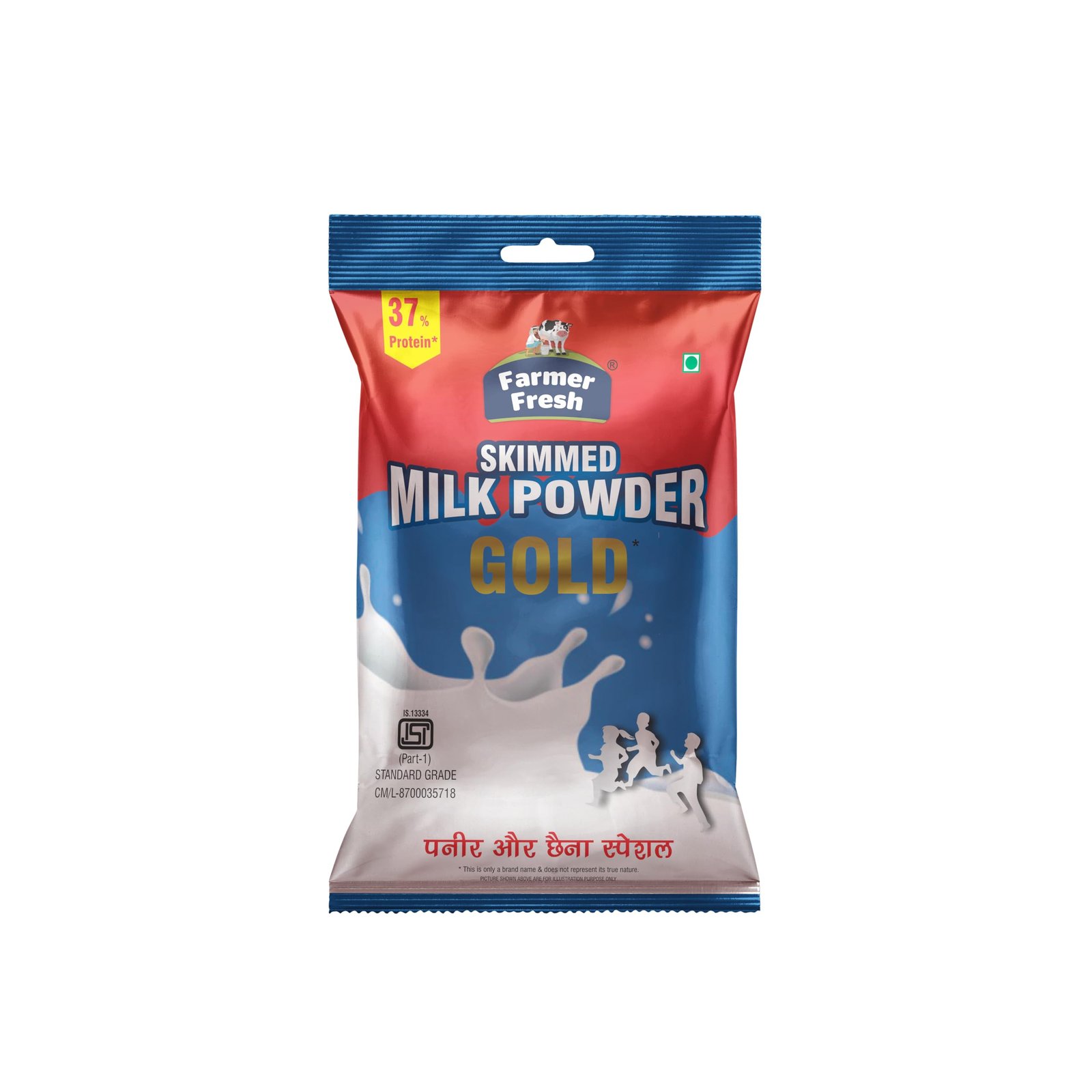 Farmer Fresh Gold Pure Skimmed Milk Powder (1kg) | 100% Natural Low Fat, High Protein Milk Powder with No Preservatives & No Added Sugar | Dairy Powder for Baking, Tea, Coffee & Homemade Dahi/Curd.