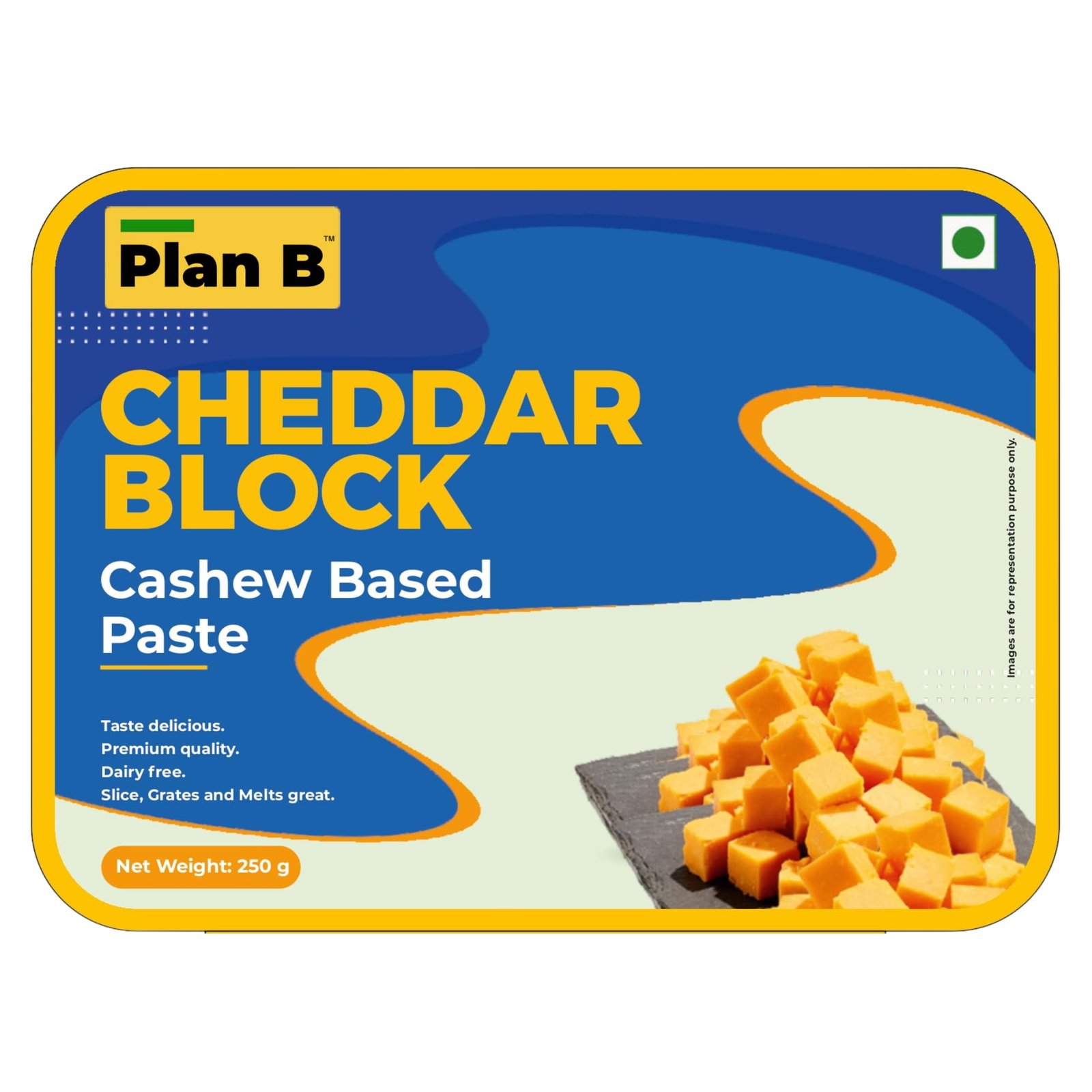 Plan B Plant-Based Cheddar Cheese Block 250g