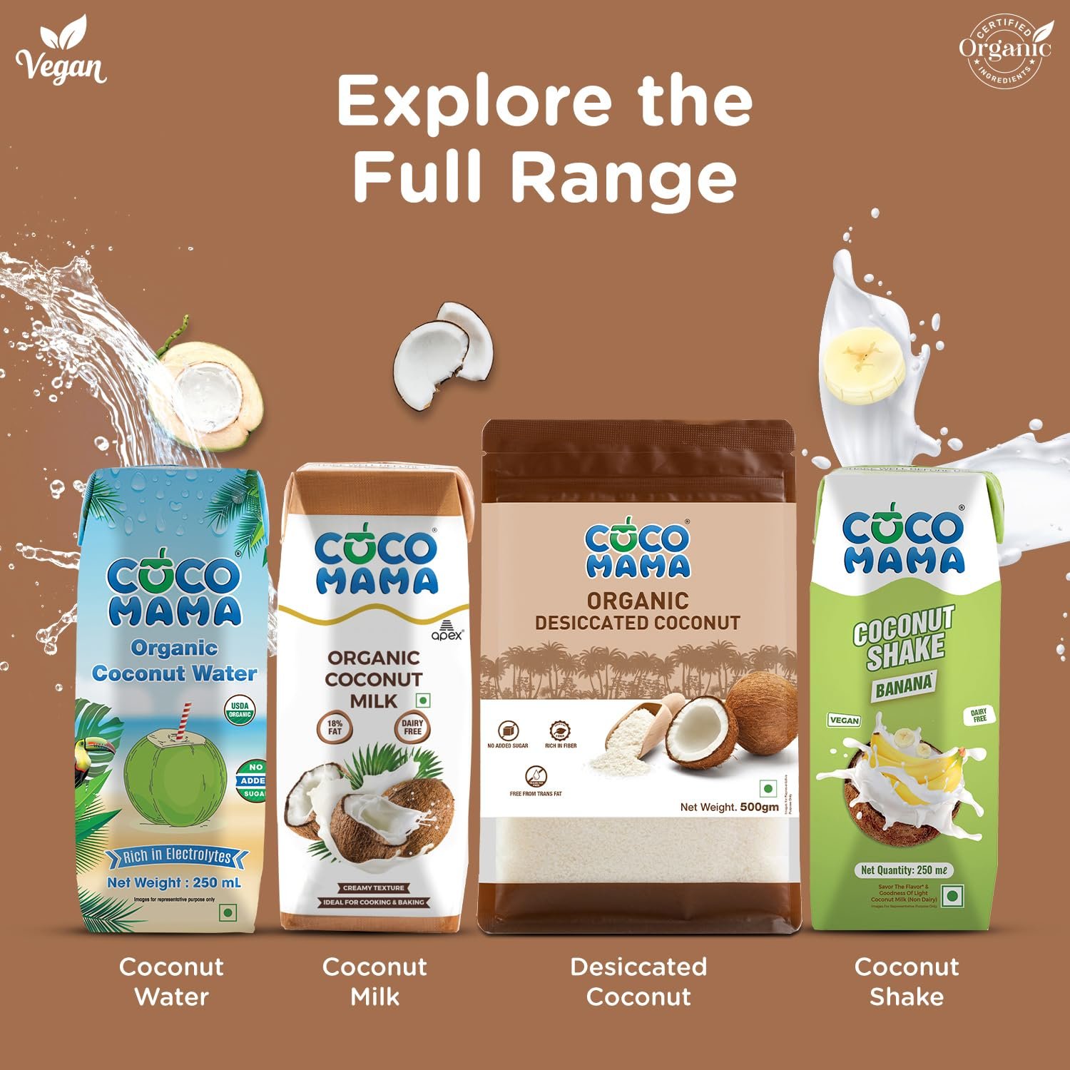 Coco Mama Organic Coconut Milk Dairy-Free,250 Ml|Pack Of 4|Rich & Creamy Texture|Enriched With Nutrients|Contains 18% Fat|No Added Artificial Sweeteners|Lactose-Free|Used For Cooking & Baking Purposes - Image 7