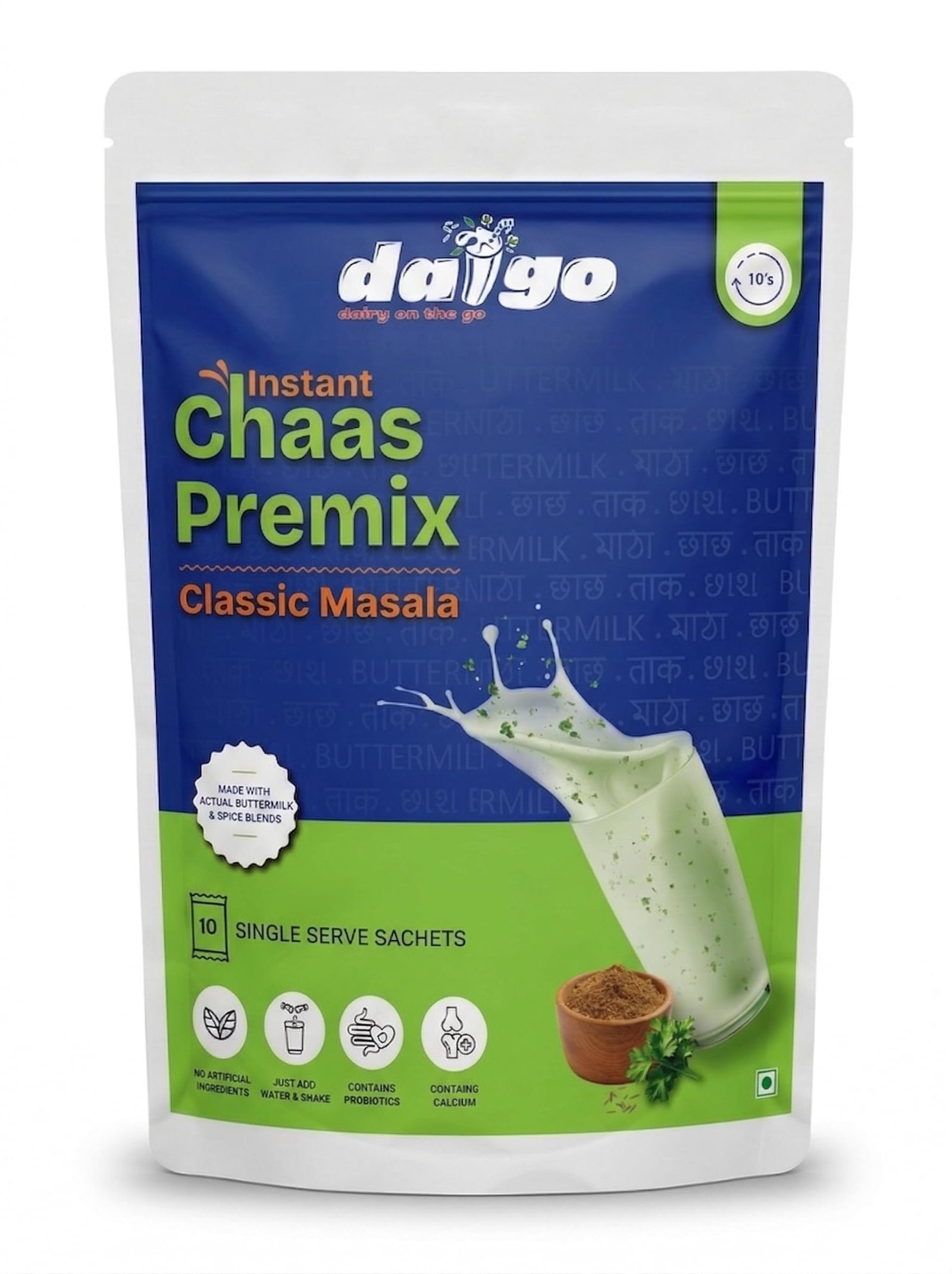 Instant Buttermilk Premix Masala and Jaljira Flavour | Pack of 10x2-260g - Image 4