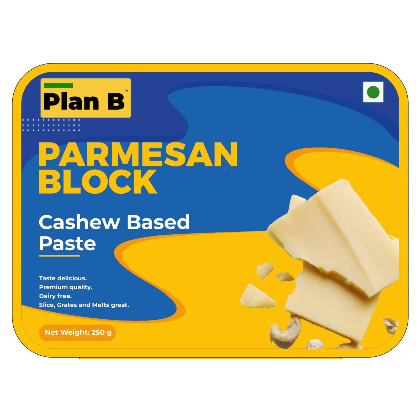 Plan B Plant-Based Parmesan Cheese Block 250g