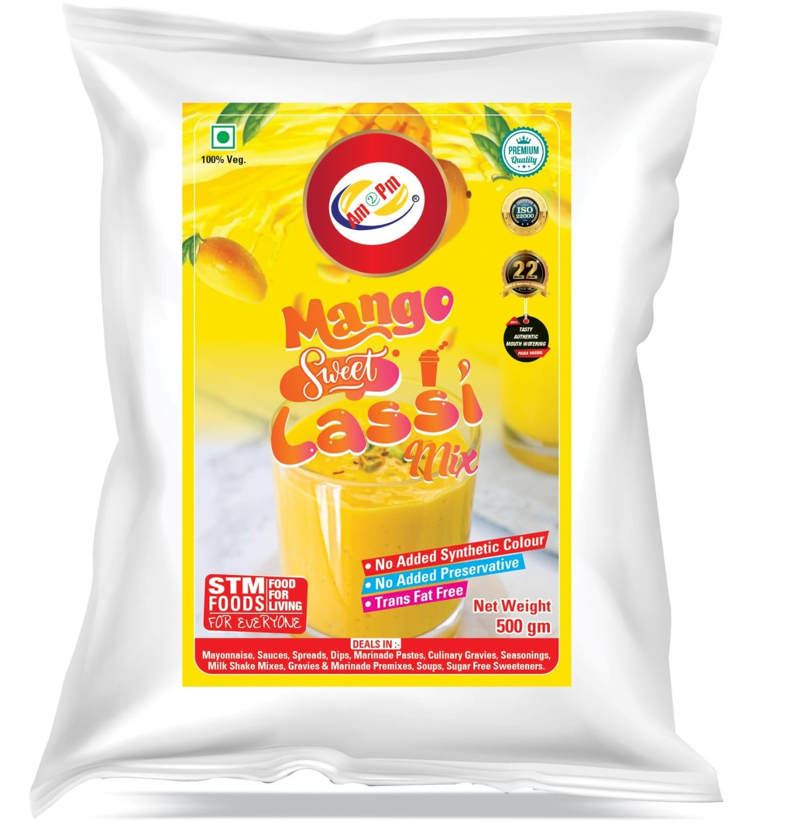 Am 2 Pm - Milk Shake Mix 1 Kg | Flavoured Lassi Mix 500g Powder, Silky Smoothy Instant Premix - Refreshing Drink For Summer (Pack of 2) (ButterScotch Milkshake + Mango Lassi Mix) - Image 4