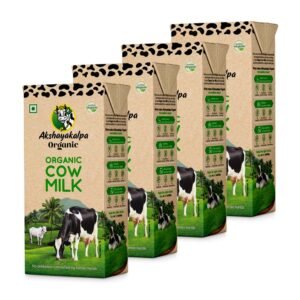 Akshayakalpa Organic Cow Milk (UHT) Pack of 4(1 Ltr)
