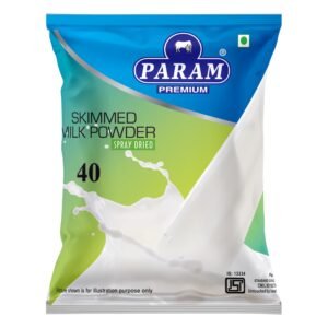 Param Skimmed Milk Powder 500g | 100% Pure & Natural | High Protein, Low Fat, Sugar-Free | No Preservatives | Instant Mix for Tea, Coffee, Cooking & Baking | Fat-Free Dairy Milk Powder