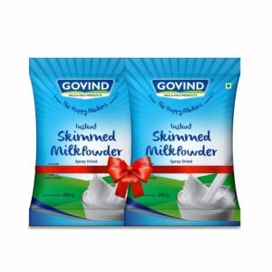 Govind Instant Skimmed Milk Powder | Low Fat & Nutrient-Rich | No Added Preservatives | 200g Each | Pack of 2 (Value Pack)