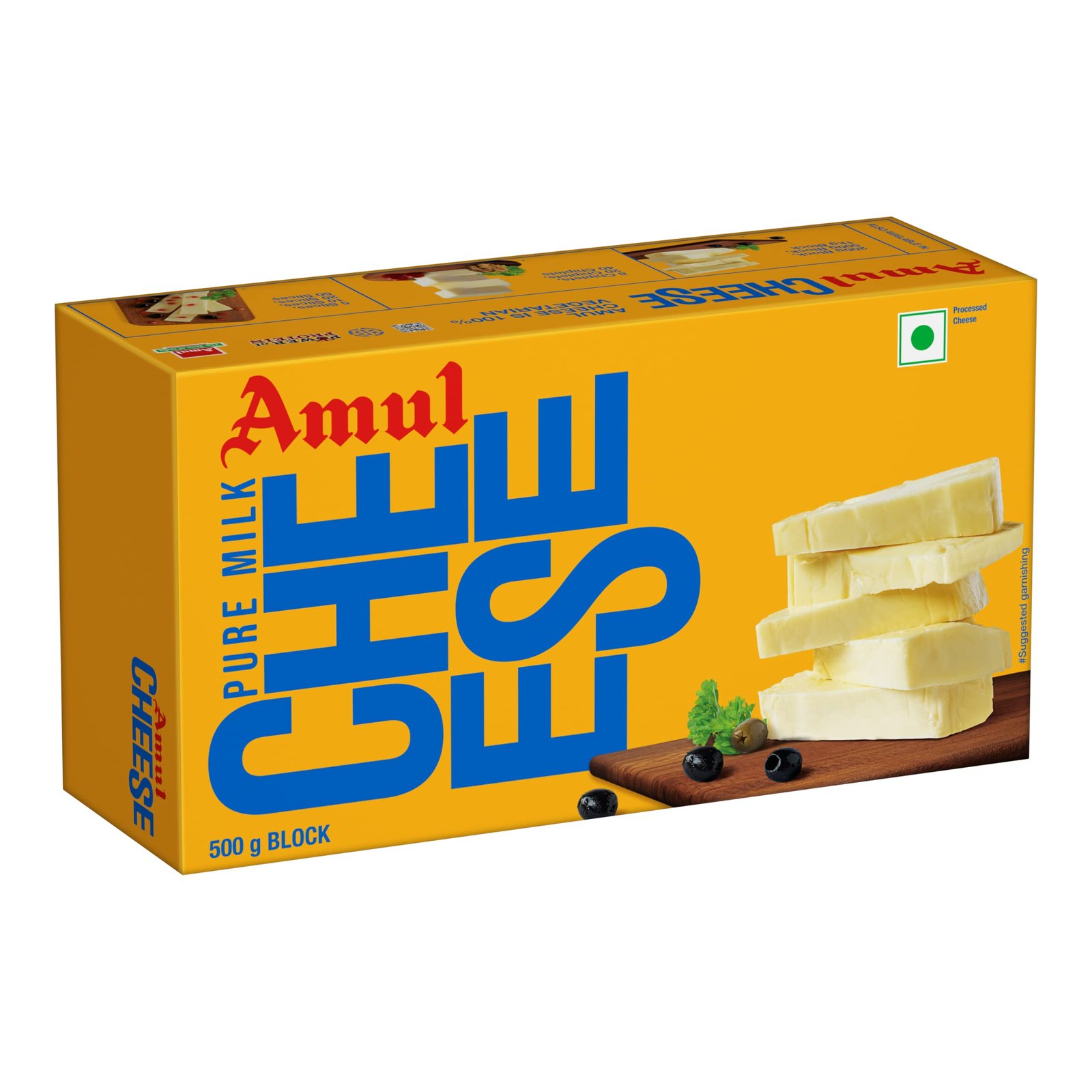 Amul Pure Milk Cheese Block, 500 g