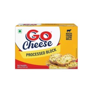 GO Cheese Processed Block 200g | Perfect Stretch | Easy Melt | Natural Cheese | Ideal for Pizza, Pasta, Lasagna, & Baked Dishes | Restaurant Style Taste at home | Made from Cow’s Milk