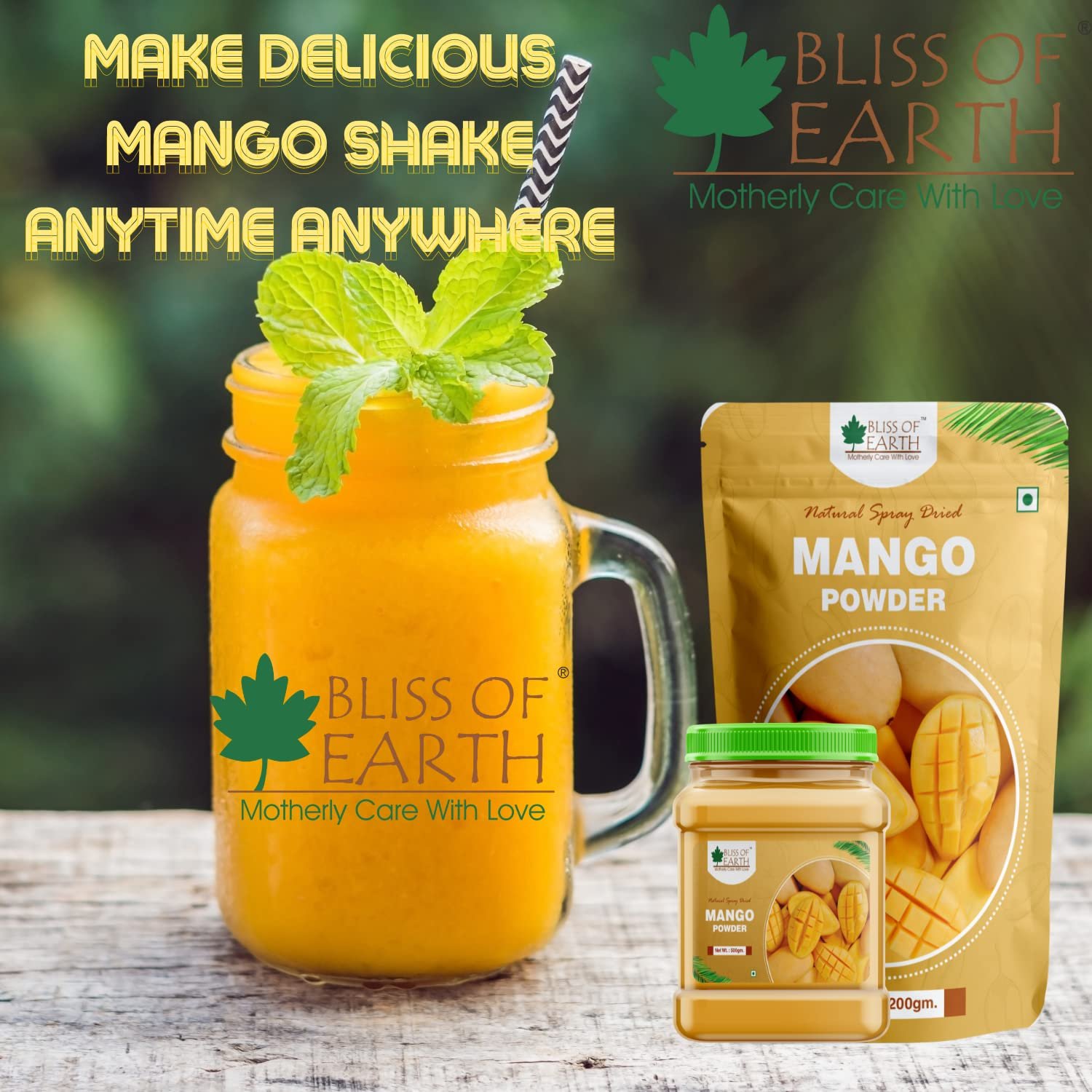 Bliss of Earth 500gm Mango Powder + 500gm Custard Apple Powder Natural Spray Dried Taste and Healthy Combo - Image 4