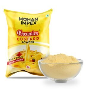 MOHAN IMPEX 1 Kg Vanilla Custard Powder | Instant Creamy Dessert | Sweet Pudding, Caramel & Cake Filling | Smooth Texture, Delicious Taste, Easy to Prepare