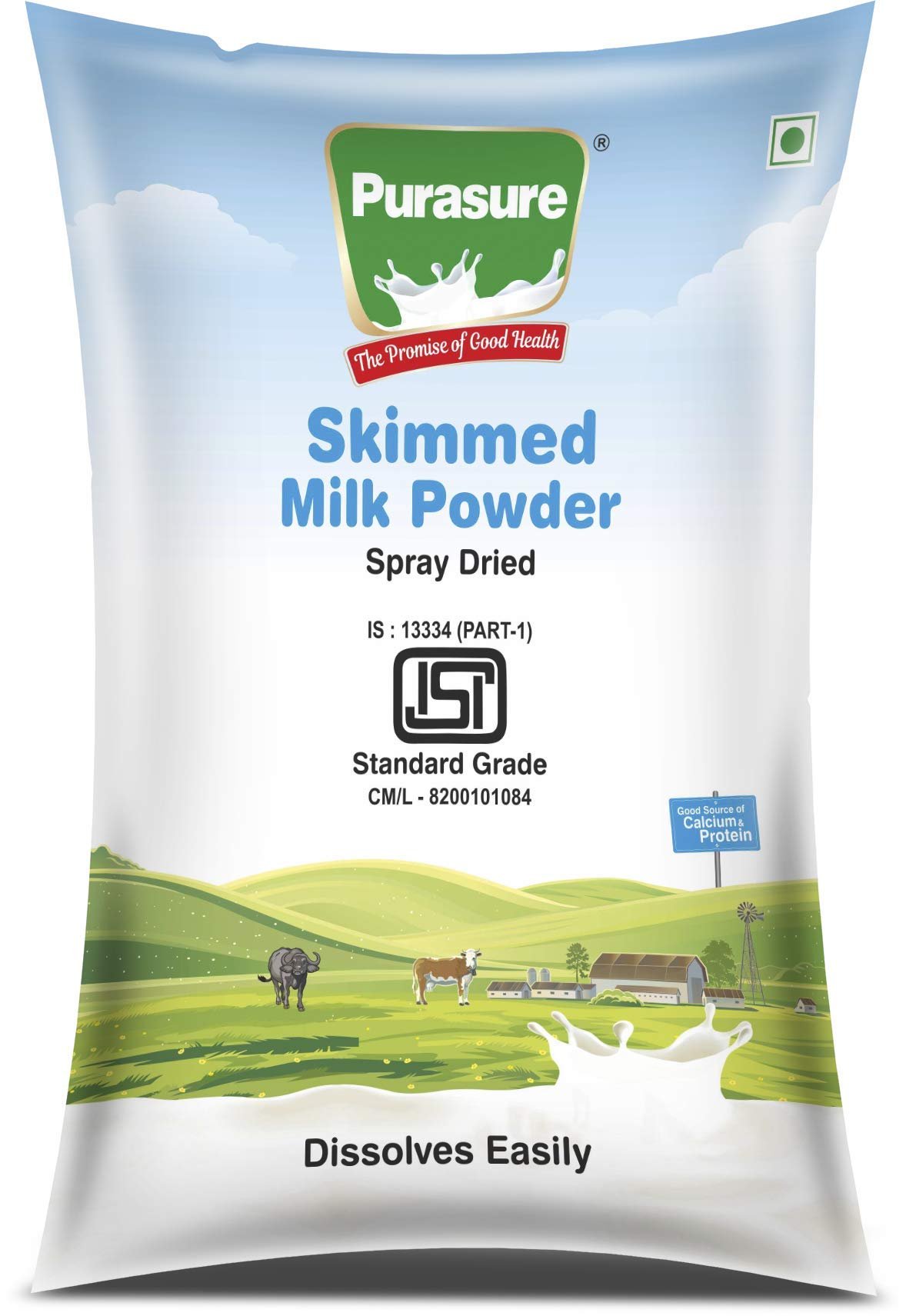 Purasure Skimmed Milk Powder, 1 KG