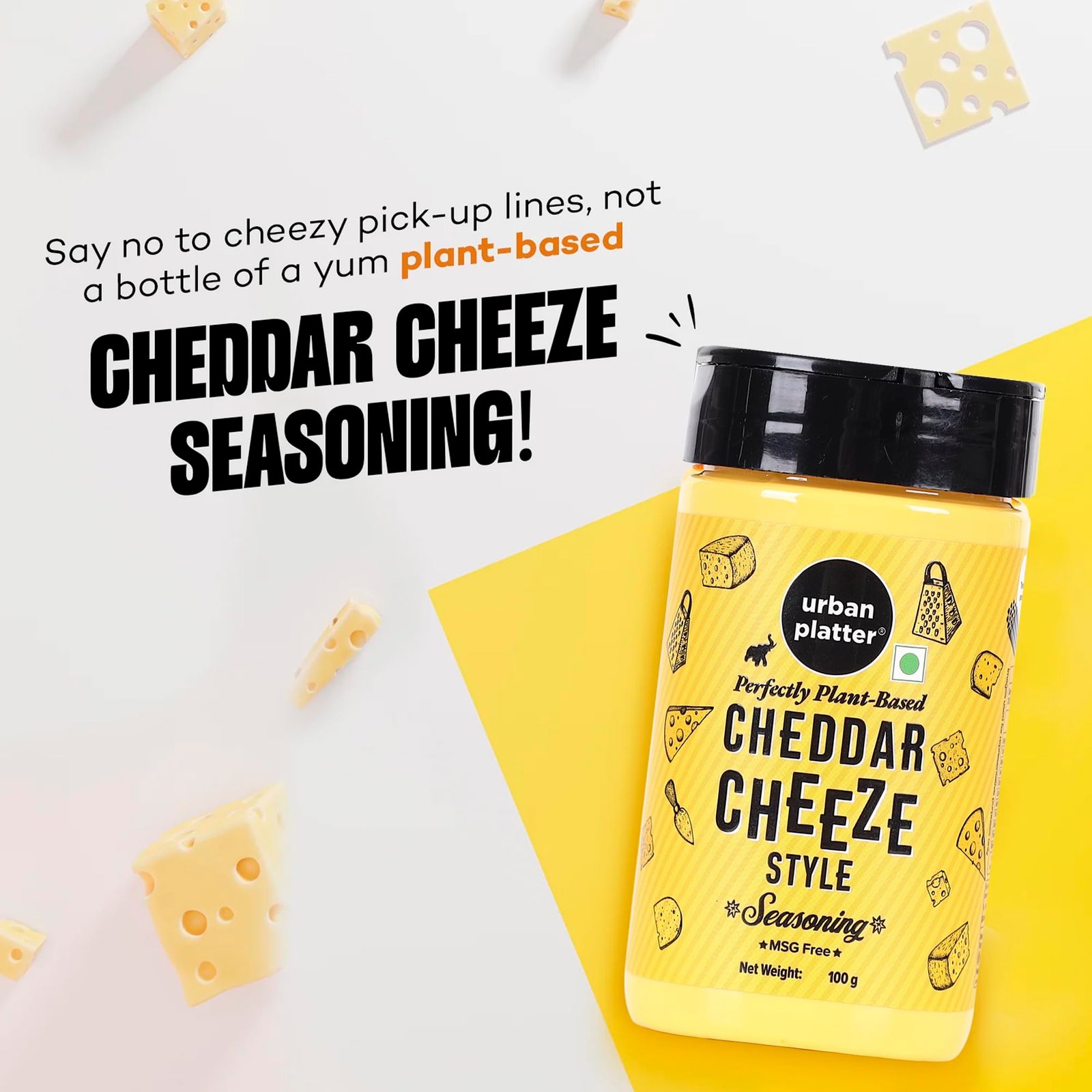 Urban Platter Cheddar Cheese Style Seasoning, 100g (Perfectly Plant-based | Ideal for Pop Corn, Fries, Pasta, and more) - Image 4