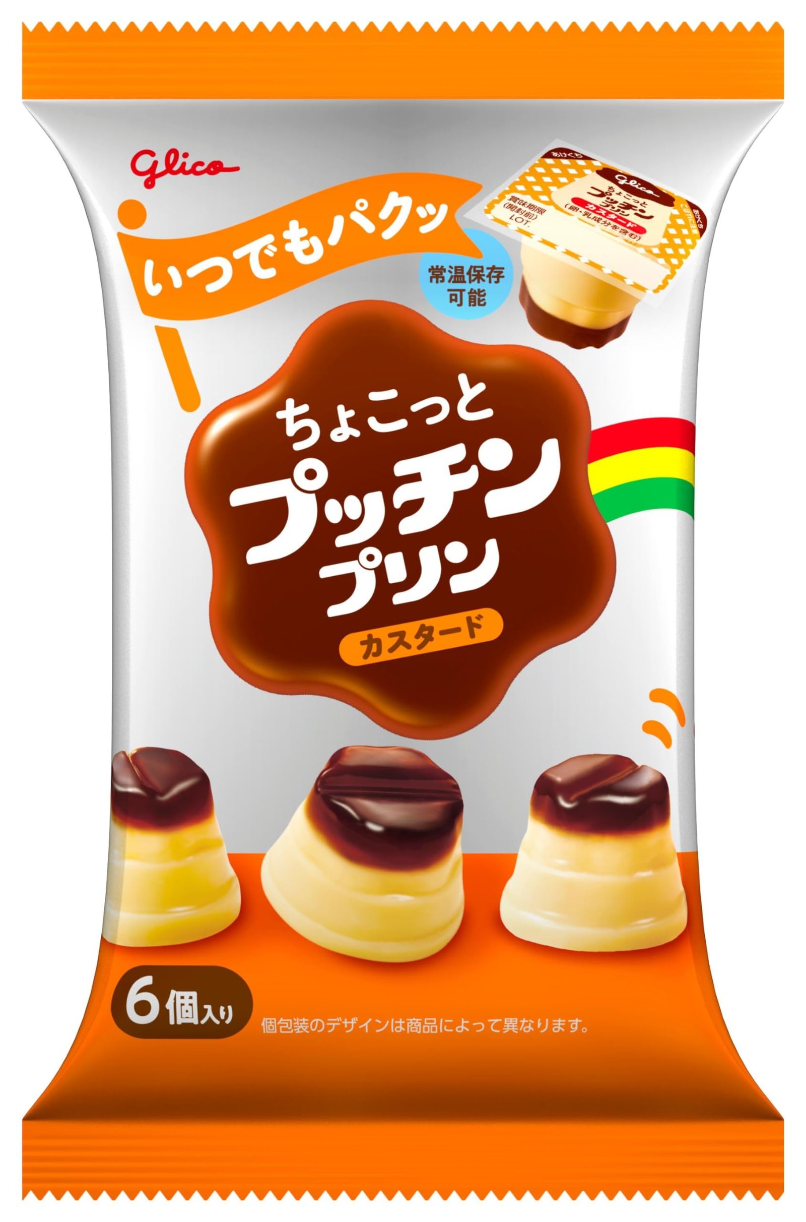 Ezaki Glico Chocotto Pucchin Pudding 120g | 6 Pudding Pieces Inside | Made in Japan | Japanese Pudding | Japanese Sweets