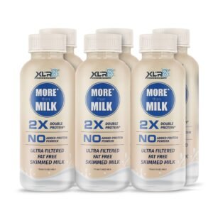 XLR8 More than Milk Ultra-Filtered High Protein Skimmed Cow’s Milk 250 ml, 2X Protein, Fat Free, No Preservatives (Pack of 6)