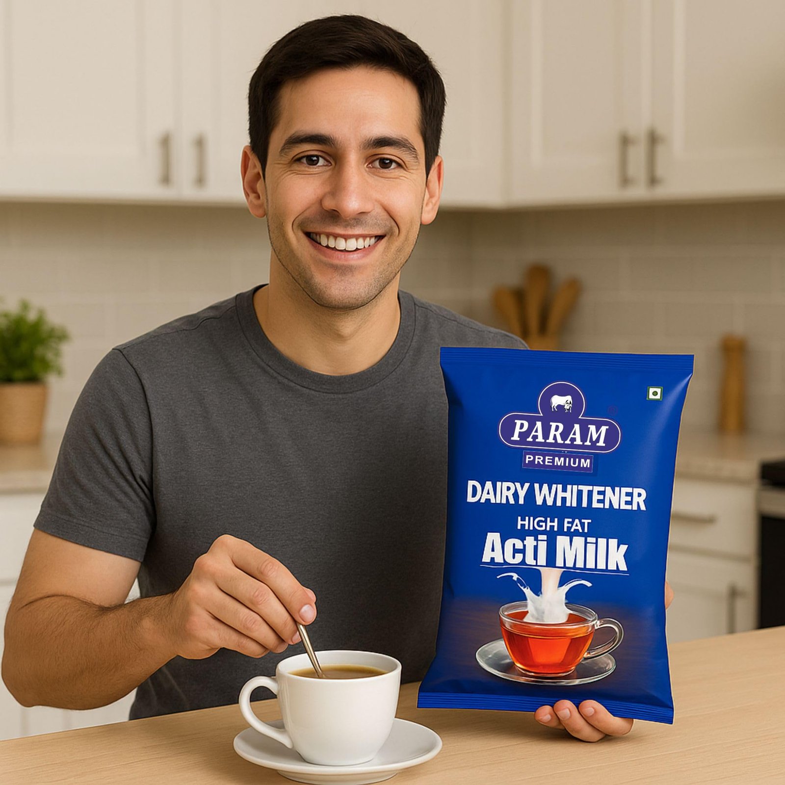 Param Dairy Whitener Milk Powder 1Kg | 100% Pure & Natural Delicious Milky flavor | Thick & Creamy Texture No Added Preservatives | Ideal for Tea, Coffee & Daily Use (Pack of 1) - Image 5