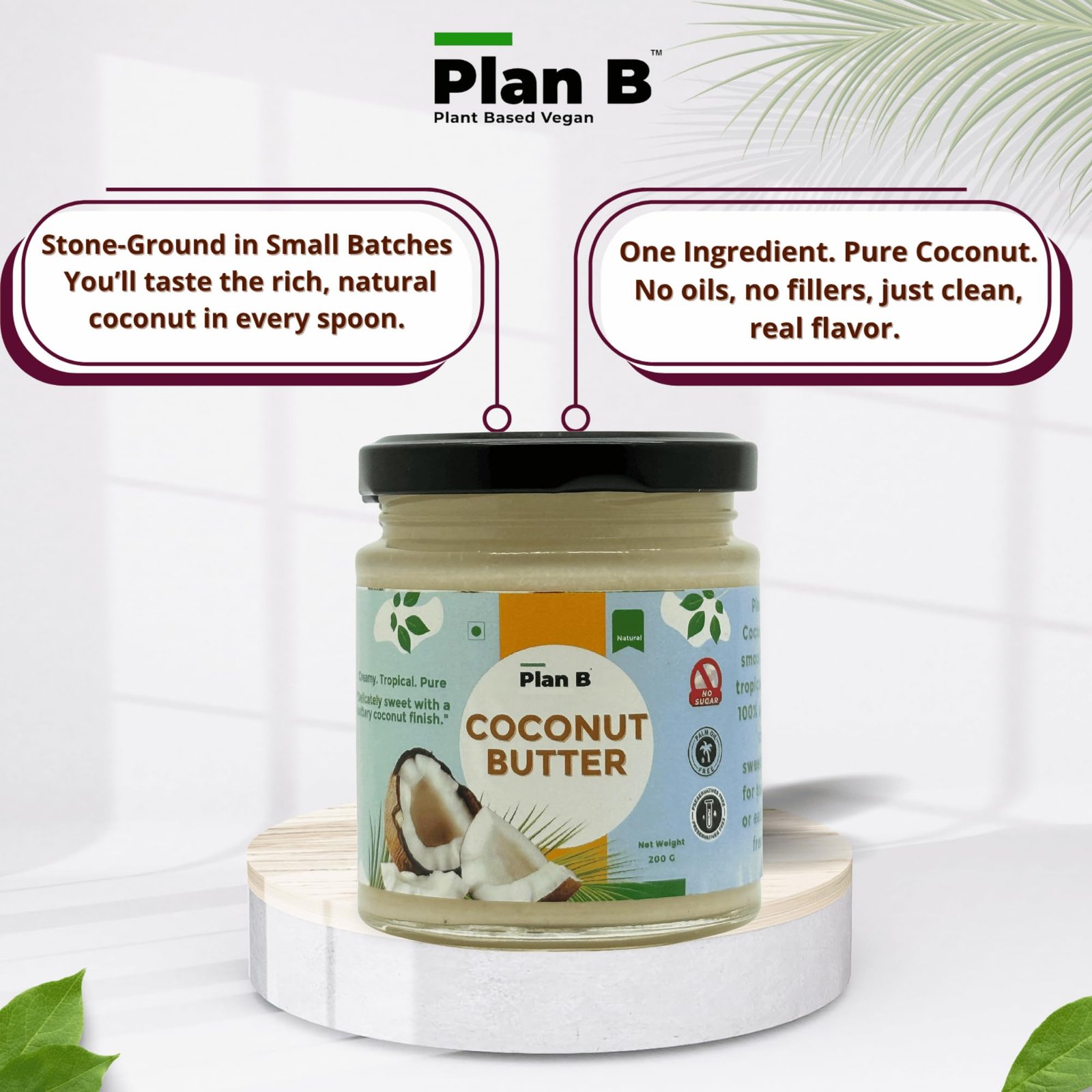 Plan B Pure Coconut Butter 200g - Image 4