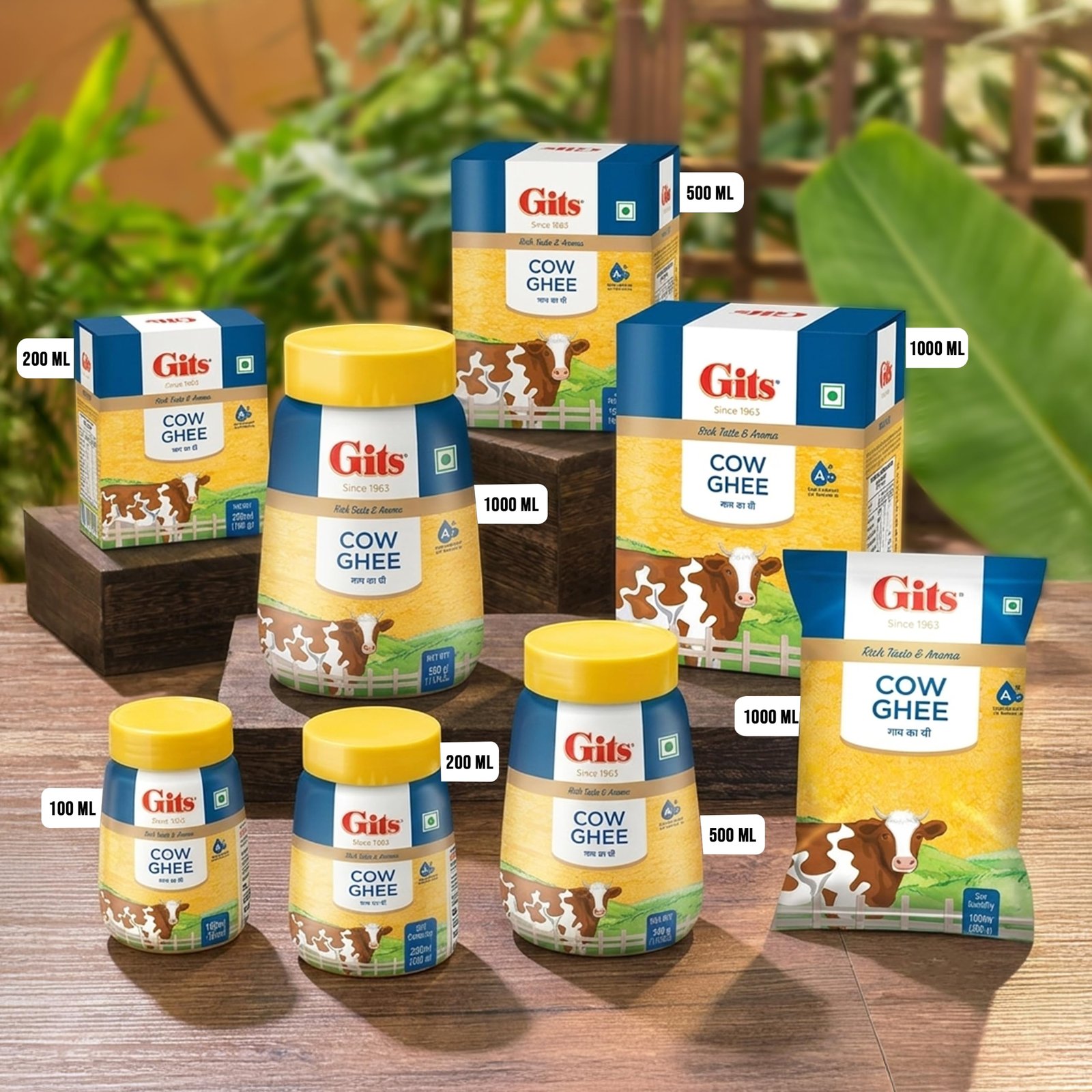 Gits Cow Ghee 500ml Jar, Pure Desi Ghee, No Preservatives - Image 8