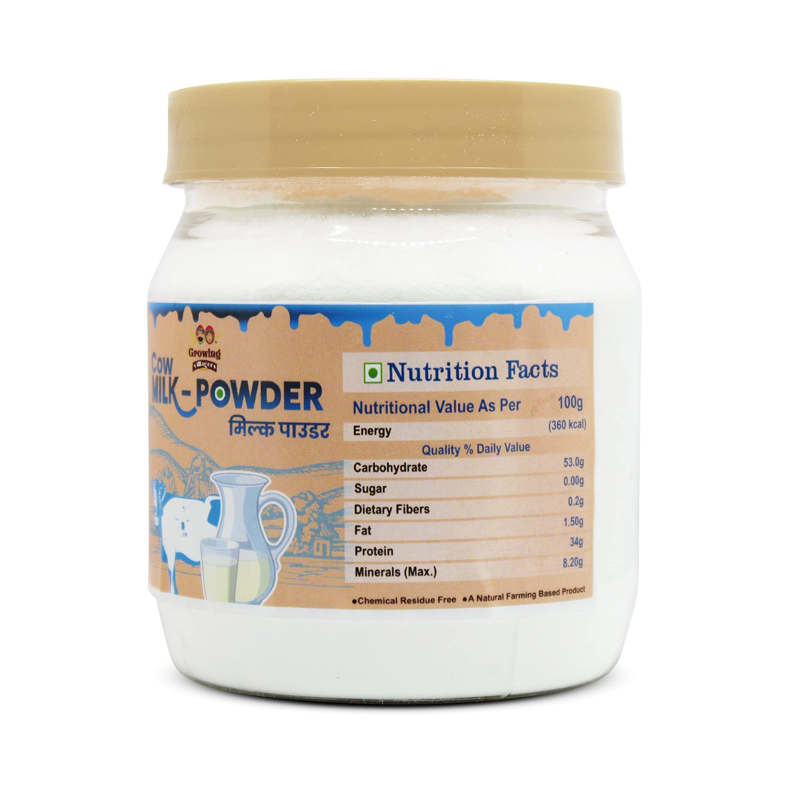 Growing Villagers A2 Desi Cow Milk Powder | Whole Milk Cream Organic Grass Fed A2 Cow Milk Powder | Multipurpose Use | No Additives No Preservatives | 150 Grams - Image 6