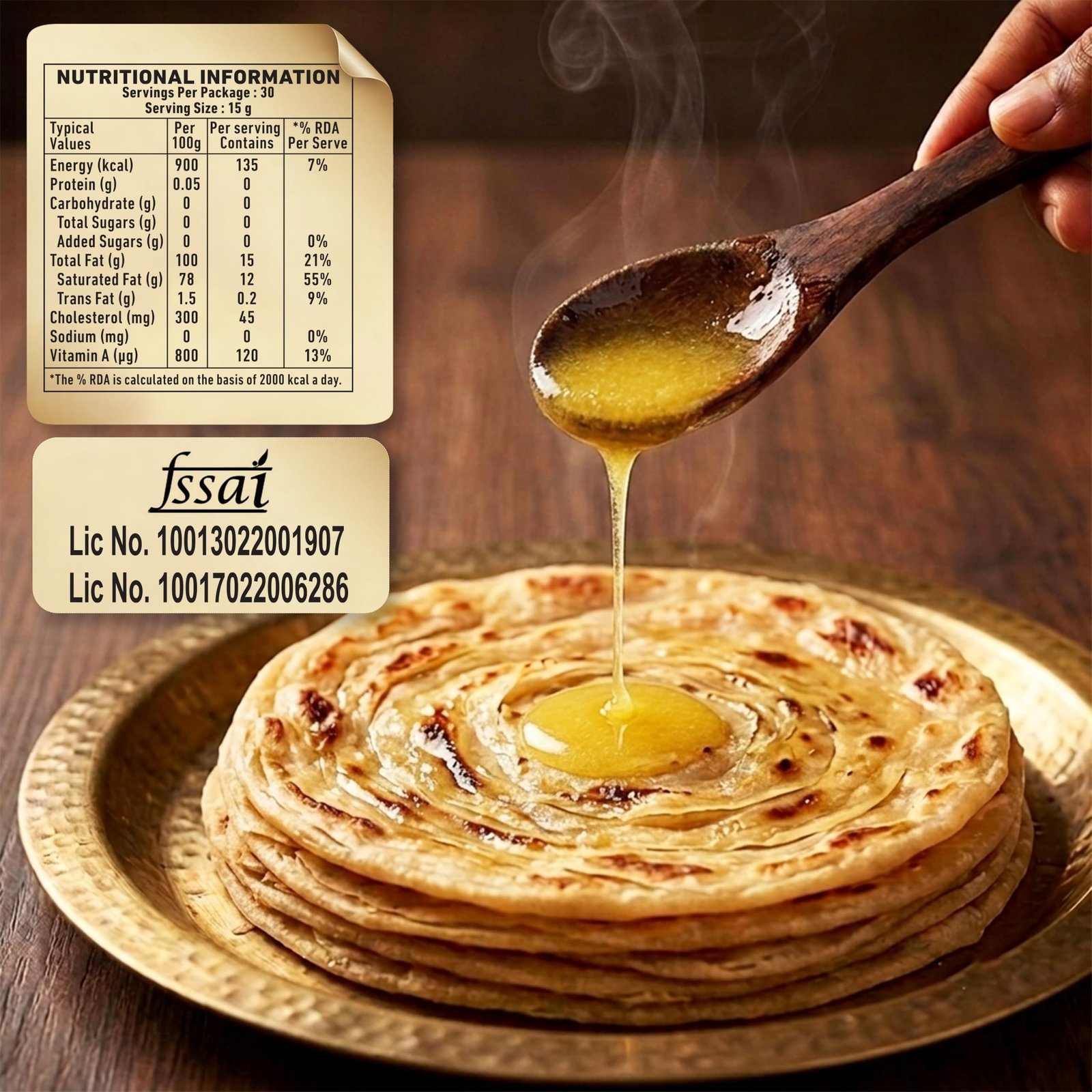 Gits Cow Ghee 500ml Jar, Pure Desi Ghee, No Preservatives - Image 6